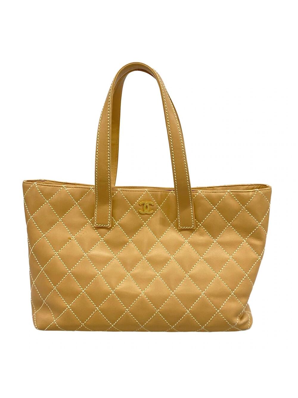 Chanel Wild Stitch Beige Leather Tote #373533C16B